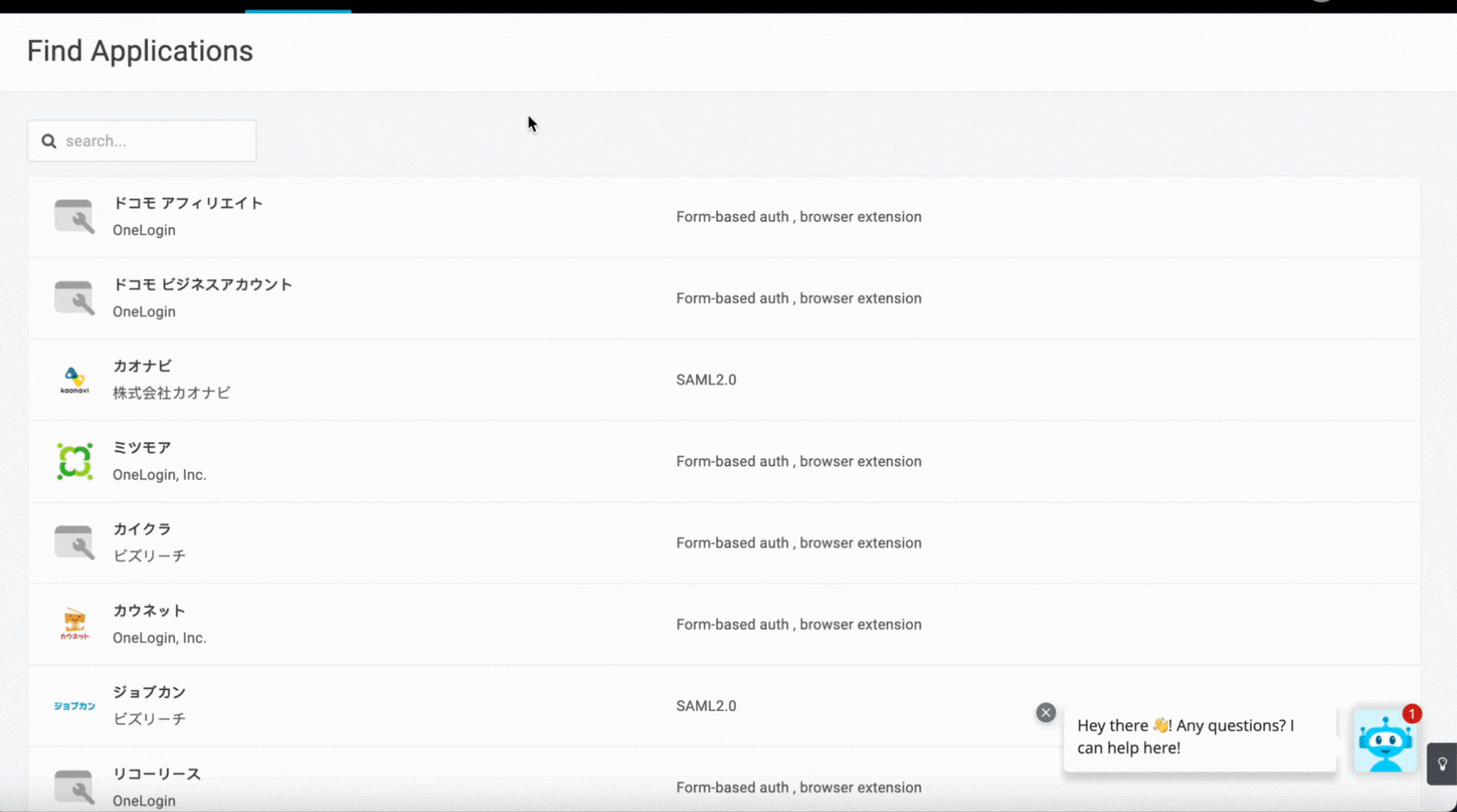 Select SAML Custom Connector from drop down (GIF)